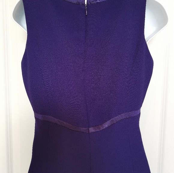 Evan Picone Royal Purple Dress Empire Cut Size 4 - Picture 4 of 10